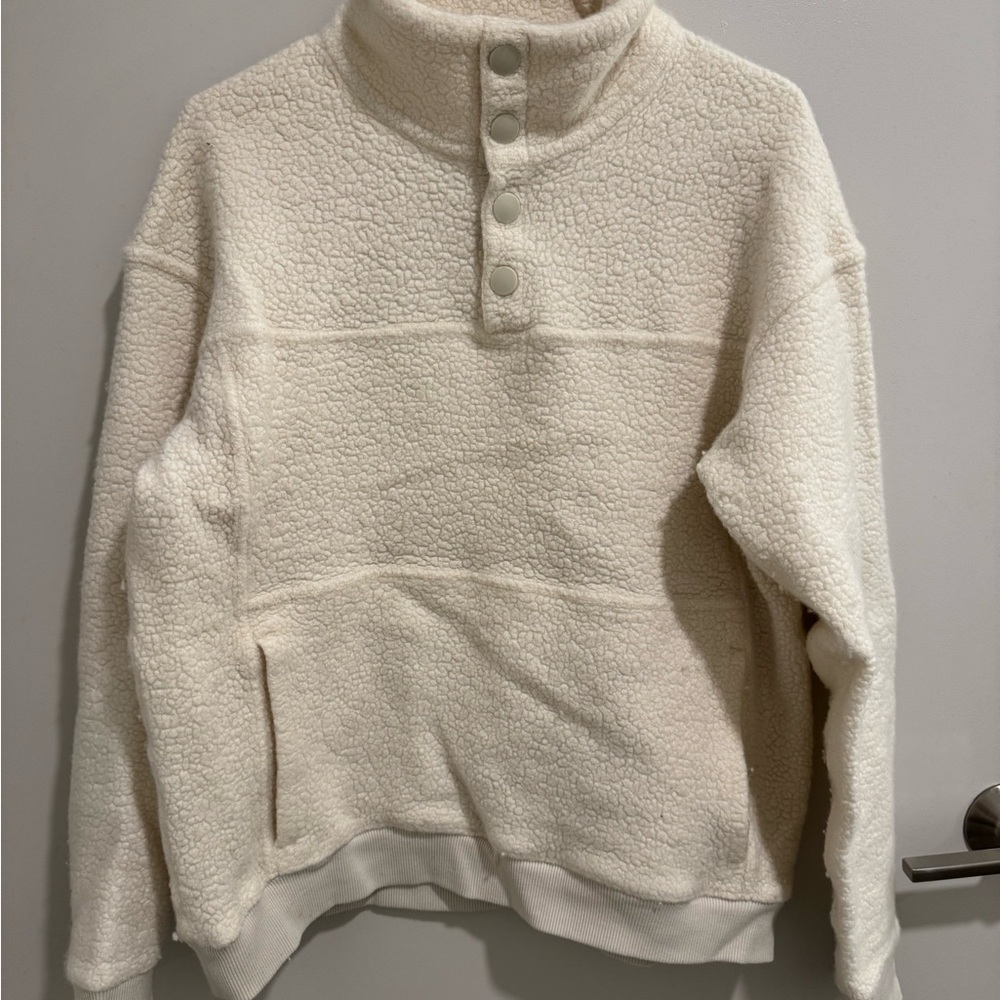 Outdoor Voices Cream Sherpa Pullover